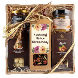 Kosz Prezentowy Personalizowany;Podziękowanie Dla Rodziców;Świadków I Chrzestnych