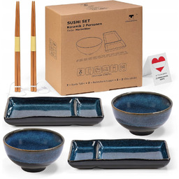 Zestaw Do Sushi Misaki Navy Blue 2 Talerze