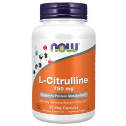 Now Foods L-cytrulina 750 mg, 90 kaps.