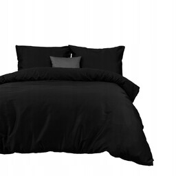 Pościel satyna bawełniana Czarny 04000966/160x200