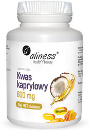 Aliness Kwas kaprylowy (60% C8), 90 kapsułek