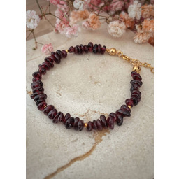 Pakamera Bransoletka pozłacana Granat sieczka