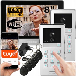 Wideodomofon Wifi Dwie 2 Kamery Szyfrator Na Kod