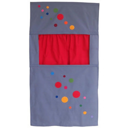 Teatrzyk materiałowy do zamontowania w drzwiach 150x75cm Kropki