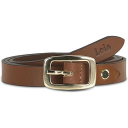 Lois - Damski pasek ze skóry skórzanej. Metaliczna