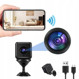 Mini Kamera Wifi Hd 1080P Z Czujnikiem Ruchu