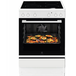 Kuchnia ceramiczna Electrolux YHC70W Biała Termoobieg Grill Pizza