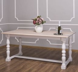 Stół prostokątny drewniany na toczonych nogach 180x90