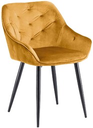 Krzesło k487 musztardowy (tkanina velvet) halmar