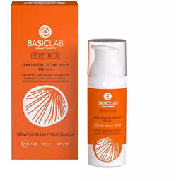 BasicLab Prewencja i Antyoksydacja SPF 50+ Lekki krem