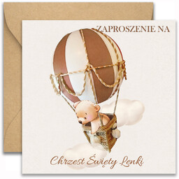 ZAPROSZENIA NA CHRZEST IMIĘ FOTO ZDJĘCIE BOHO KOPERTA
