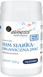 Aliness Siarka organiczna OptiMSM, proszek, 250 g