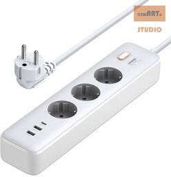 Ugreen Przedłużacz CD286 3x AC 2x USB-A 1x