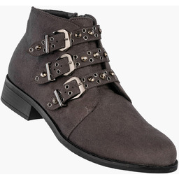 Botki Damskie Buty Ocieplane Płaski Obcas Na Zimę