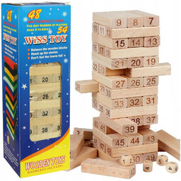 Drewniane Klocki Jenga Mini Chwiejąca Się Wieża