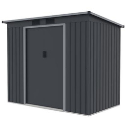 domek ogrodowy narzędziowy LANITPLAST HALLE 74 ANTRACYT LG4023