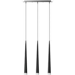 Lampa wisząca metalowa czarna 3-punktowa AZ0118 z serii