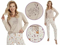 Taro Piżama damska NELL: beż/ecru