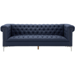 Sofa RICK, trzyosobowa, niebieska