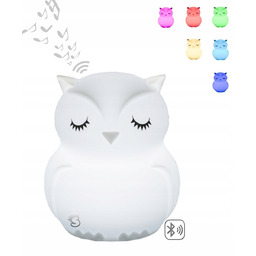 Mesmed Lampka nocna silikonowa zmieniająca z głośnikiem Bluetooth