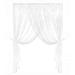 Biała Firana Z Woalu Woalowa Na taśmie