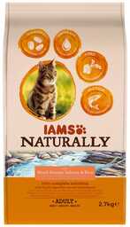 IAMS Naturally Cat Adult, łosoś - 2 x