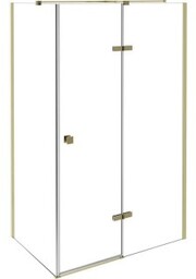 BESCO Kabina prysznicowa prostokątna PIXA GOLD lewa 100x90x195