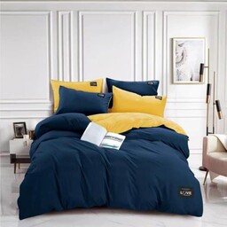 Komplet pościeli z bawełny satynowej 200x220 D123 Granatowo