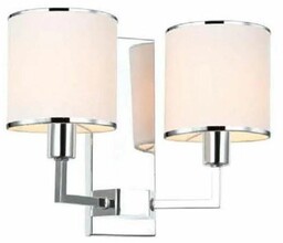 KINKIET CASA CROMO PARETTE metalowy srebrny klasyczny