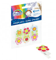 Ozdoby drewniane GR-WD723 FIORELLO spinacze klamerki kwiatek 38x26mm