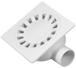 Kratka odpływowa 149x149, odpływ 50mm, biała