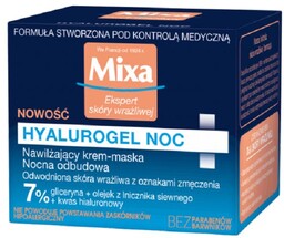 Mixa Ekspert Skóry Wrażliwej Hyalurogel Noc nawilżający krem-maska