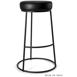 Krzesło barowe / hoker alto czarny unique