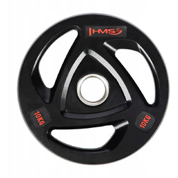 Talerz olimpijski ogumowany Obciążenie 10 kg TOX10 Czarny