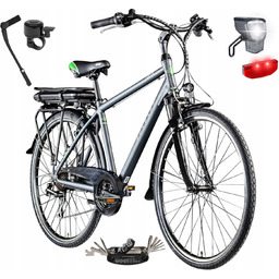 Rower Elektryczny Męski Trekkingowy 28 250W Shimano Amortyzacja