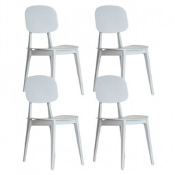 Krzesło do jadalni plastikowe SIMPLY, białe