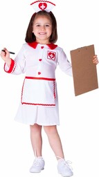 Dress Up America Śliczny kostium pielęgniarki z Czerwonego