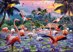 Ravensburger 12000574 - Flamingi - puzzle 1000 elementów