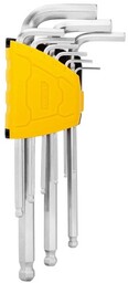 Deli Tools Zestaw kluczy imbusowych długich EDL3088, 1.5-10mm