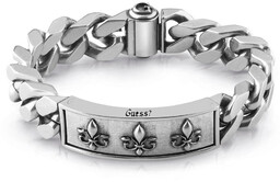 Biżuteria GUESS JUM01325JWASS. Bransoletka, Kolor srebrny. Mężczyzna.