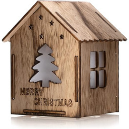 DecoKing Dekoracja LED Boże Narodzenie świecąca choinka drewno