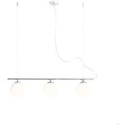 Lampa wisząca Beryl Glass 3 Metalowa Srebrna Chromowana