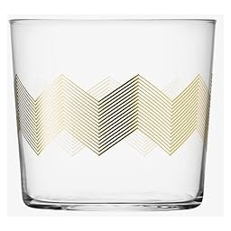 Kubek Chevron 310 ml złoty posortowany x 4