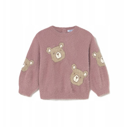 Sweter Mayoral 2356.57 dziewczęcy miękki moherowy z misiem
