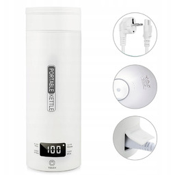 Czajnik Podróżny Elektryczny 500ML Przenośny Z Funkcją Termosu