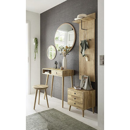 Lustro okrągłe dąb 75 cm Huglo