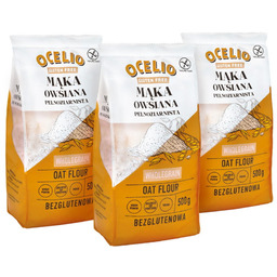Ocelio Bezglutenowa Mąka Owsiana 500g (ZESTAW 3 szt.)