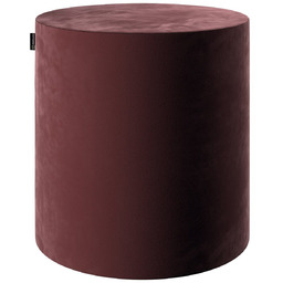 Puf Barrel, bordowy, ø40, wys. 40 cm, Velvet