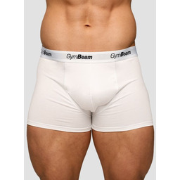 GymBeam Męskie bokserki Essentials 3-pak White