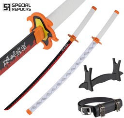 Miecz Katana Demon Slayer Kyojuro Rengoku''s Drewniany JT10656